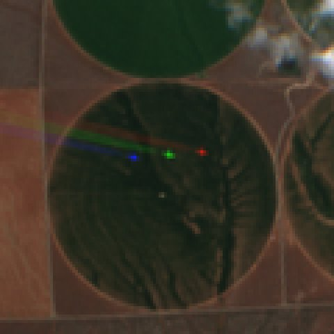 Aircraft over farmland