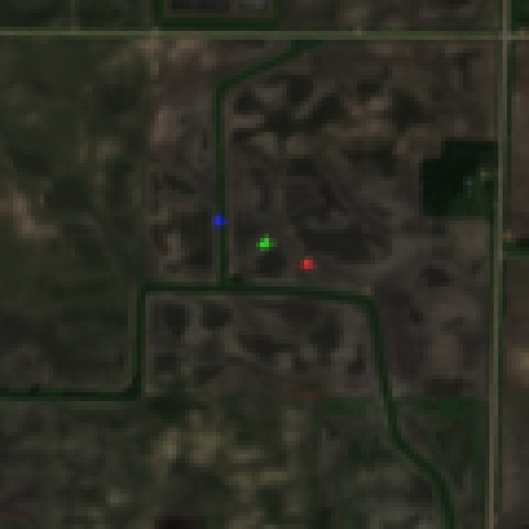 Aircraft over rural area